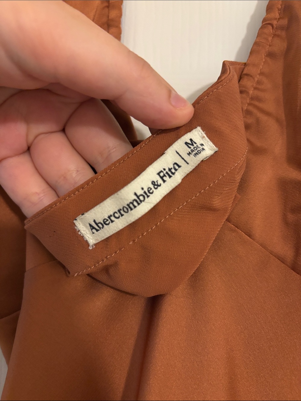 Abercrombie & Fitch Rust-Brown Halter Midi Slip Dress - Picture 2 of 3